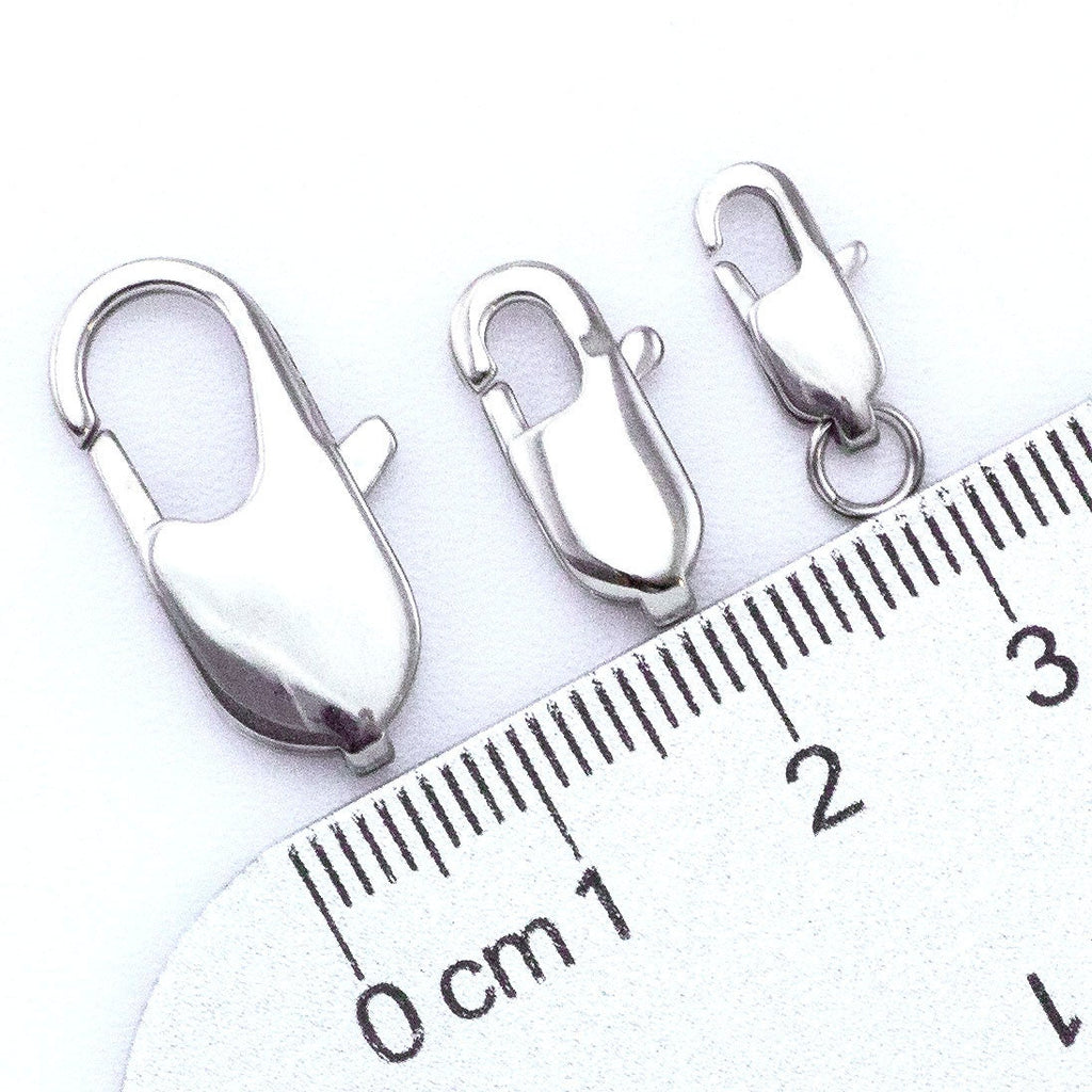1 Stainless Steel Lobster Clasp - Flat Oval Style in 13mm, 14mm, 18mm, 24mm