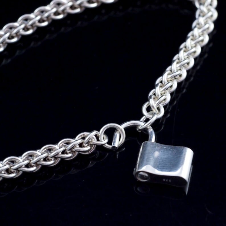 1 Sterling Silver Padlock Clasp - Shiny, Antique, or Black - You Pick Size 12mm, 15mm, 20mm - 100% Guarantee