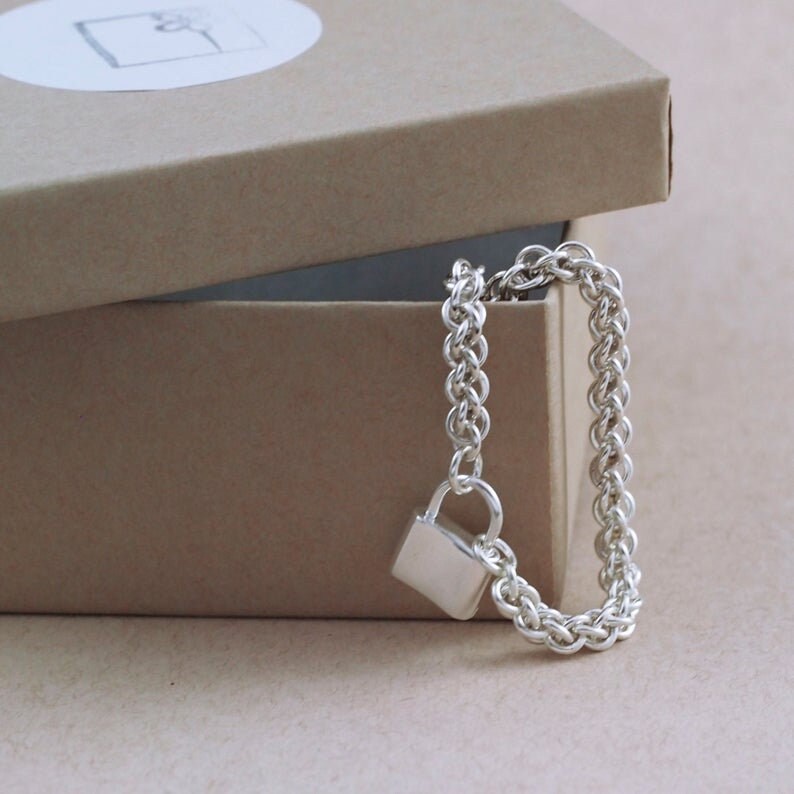 1 Sterling Silver Padlock Clasp - Shiny, Antique, or Black - You Pick Size 12mm, 15mm, 20mm - 100% Guarantee