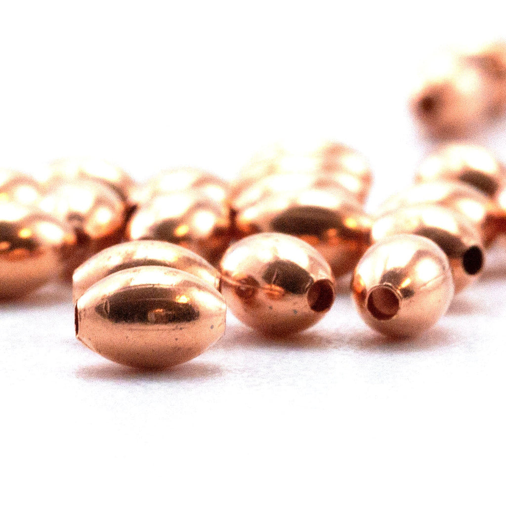 Smooth Oval Copper Beads - Ready to Patina or Seal - 3.2mm X 4.8mm, 3.2mm X 6.9mm, 4.8mm X 9.5mm, 4.8mm X 19mm - Made in the USA