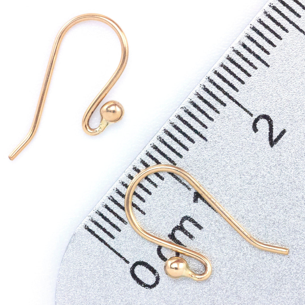 Solid Bronze Ball Ear Wires - 20 gauge