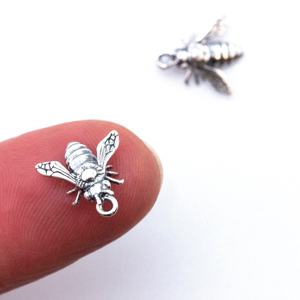 Be My Honey Bee Sterling Silver Charm 12mm X 14mm