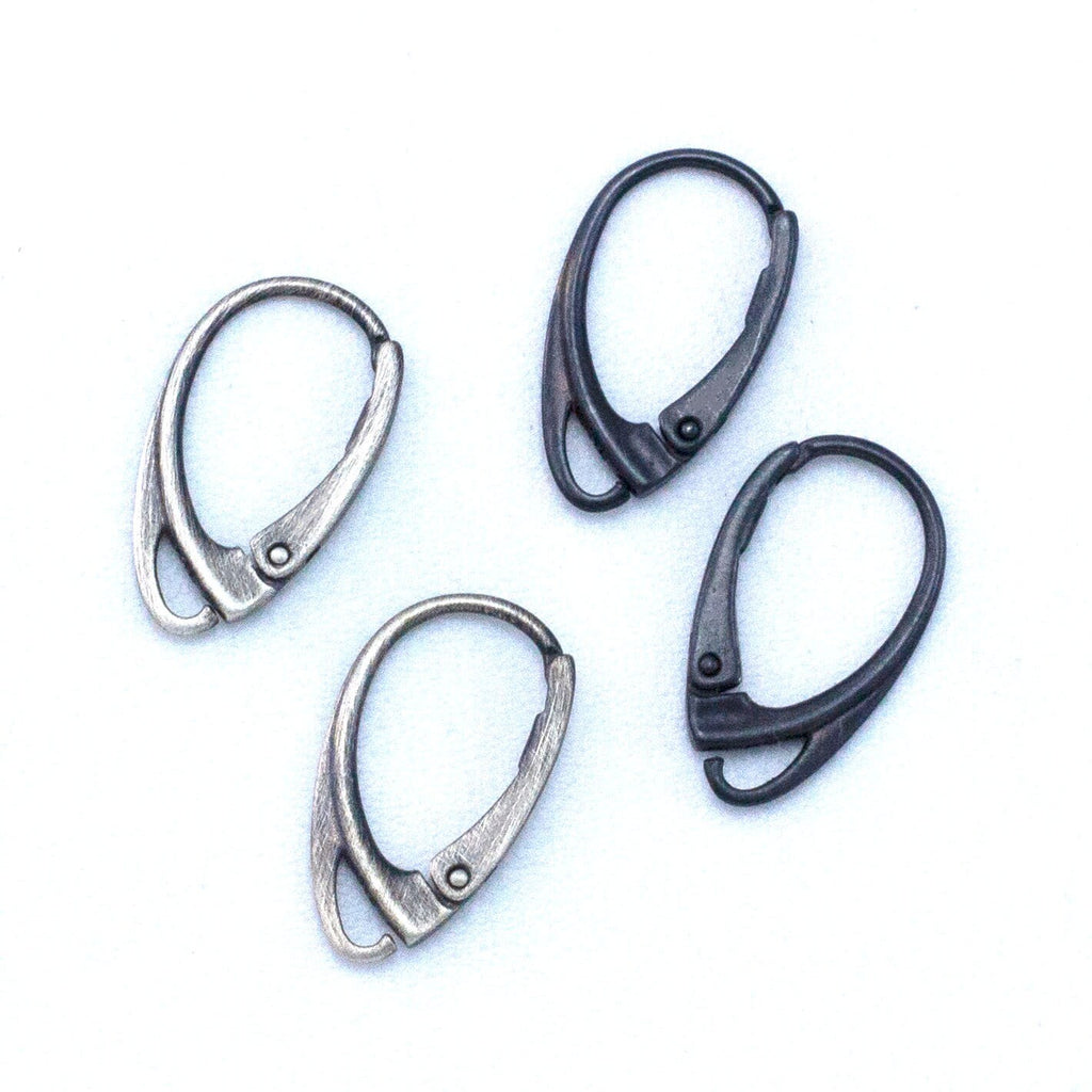 1 Pair Sterling Silver Leverback Ear Wires - Interchangeable