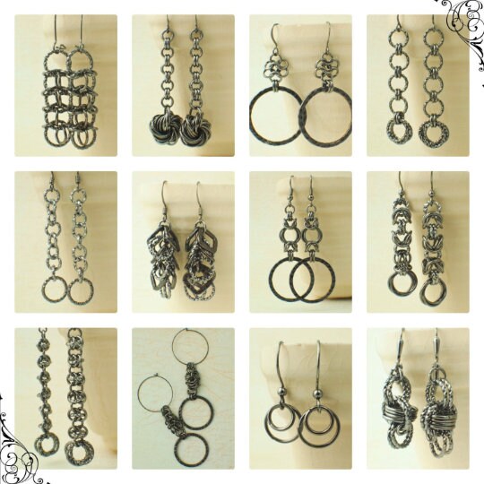 Ear Wires 50 Pairs Sample Pack of Lever Backs, Hoops, French and Kidney in Gold Plate, Silver Plate, Copper, Gunmetal or Antique Gold