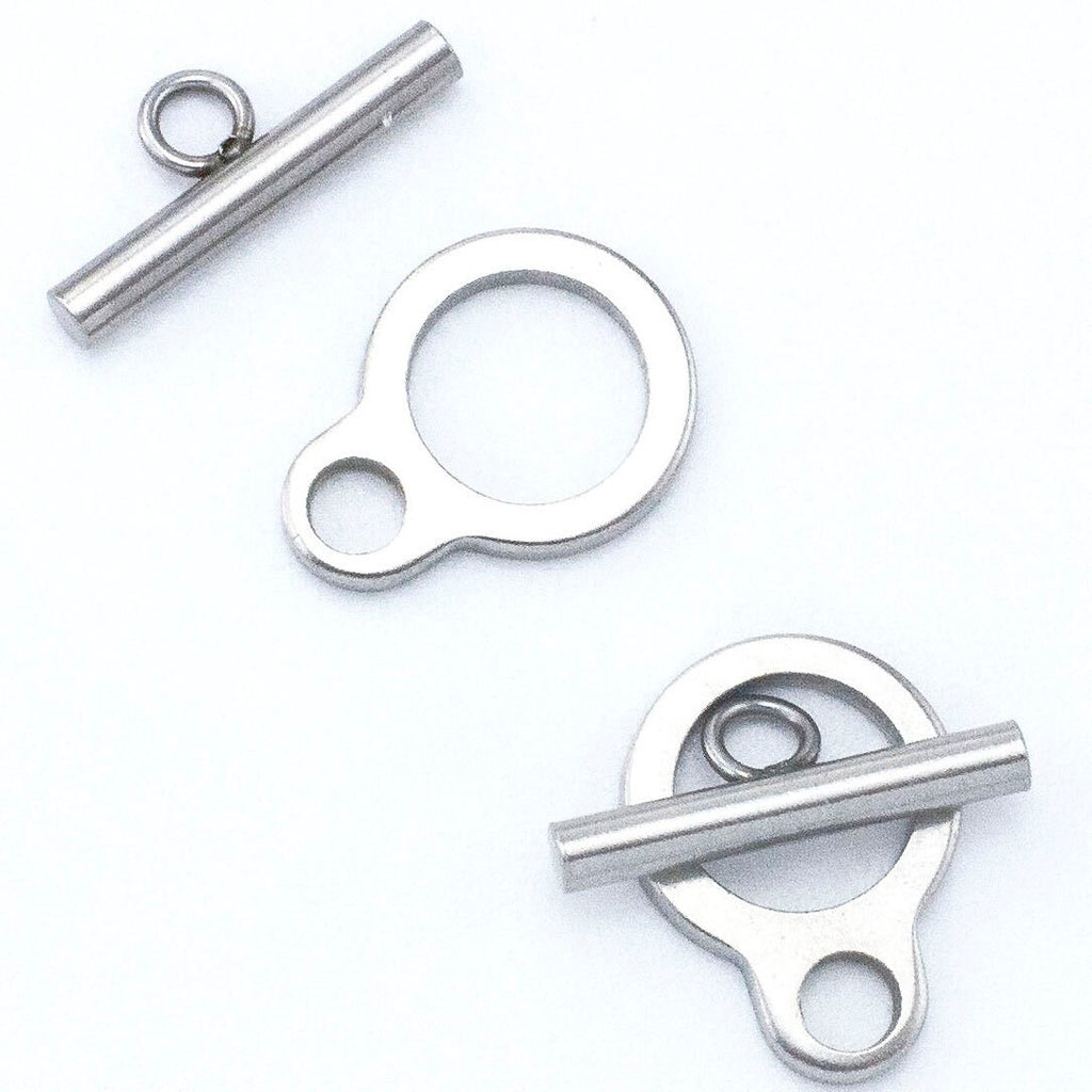 1 Flat Stainless Steel Toggle Clasp - 19mm