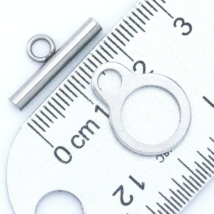 1 Flat Stainless Steel Toggle Clasp - 19mm