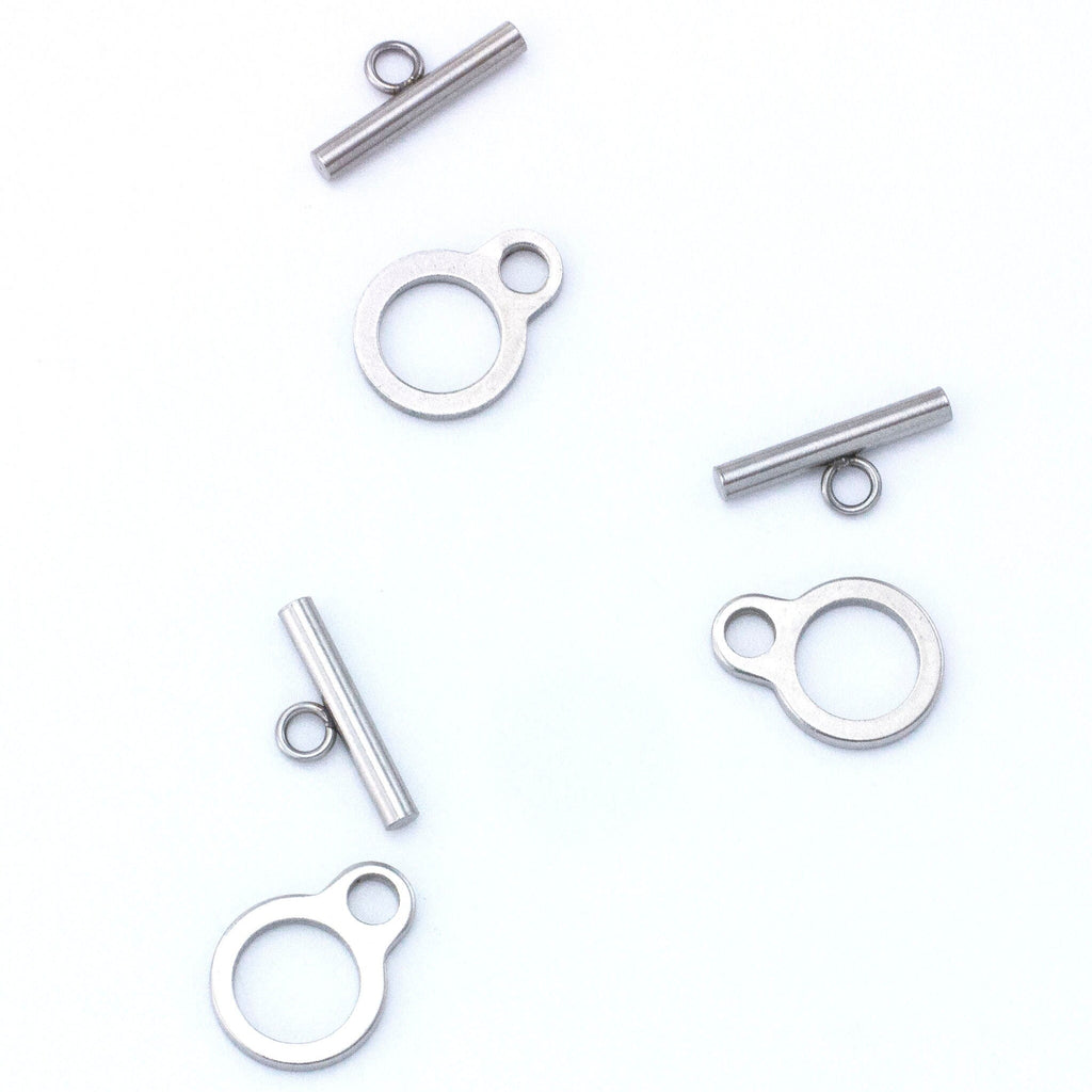 1 Flat Stainless Steel Toggle Clasp - 19mm