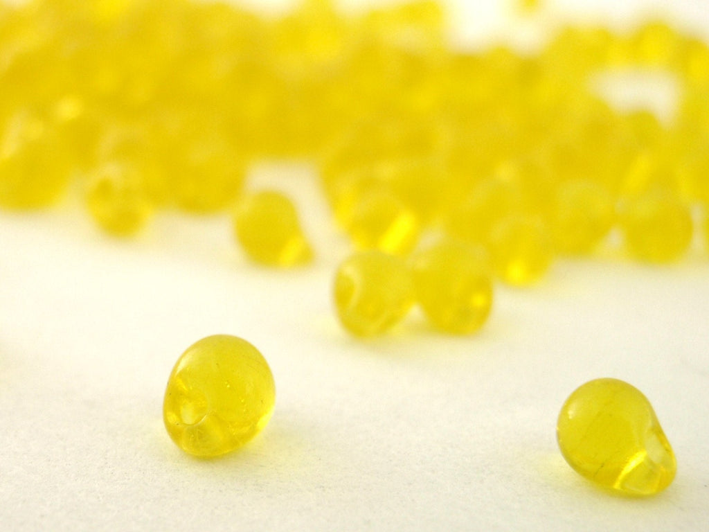 Transparent Yellow Miyuki Drop Beads DP 136