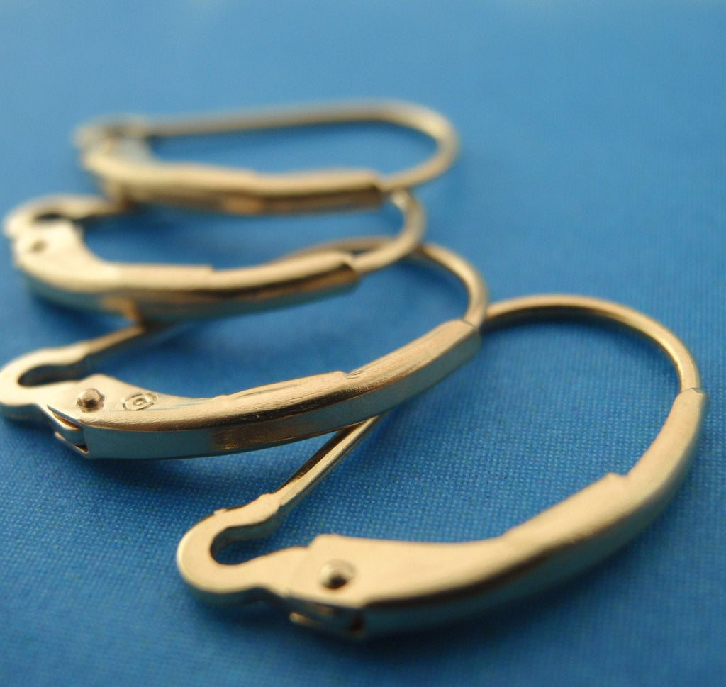 1 Pair 14kt Gold Filled Leverback Ear Wires - Interchangeable