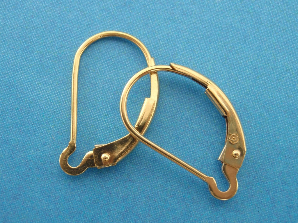 1 Pair 14kt Gold Filled Leverback Ear Wires - Interchangeable