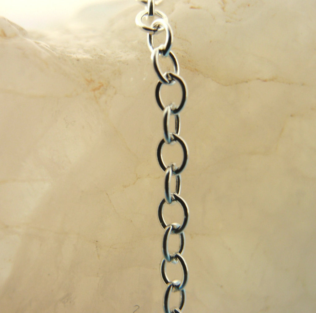 Any Length Necklace Argentium Sterling Silver Medium Cable Chain - 1.7mm