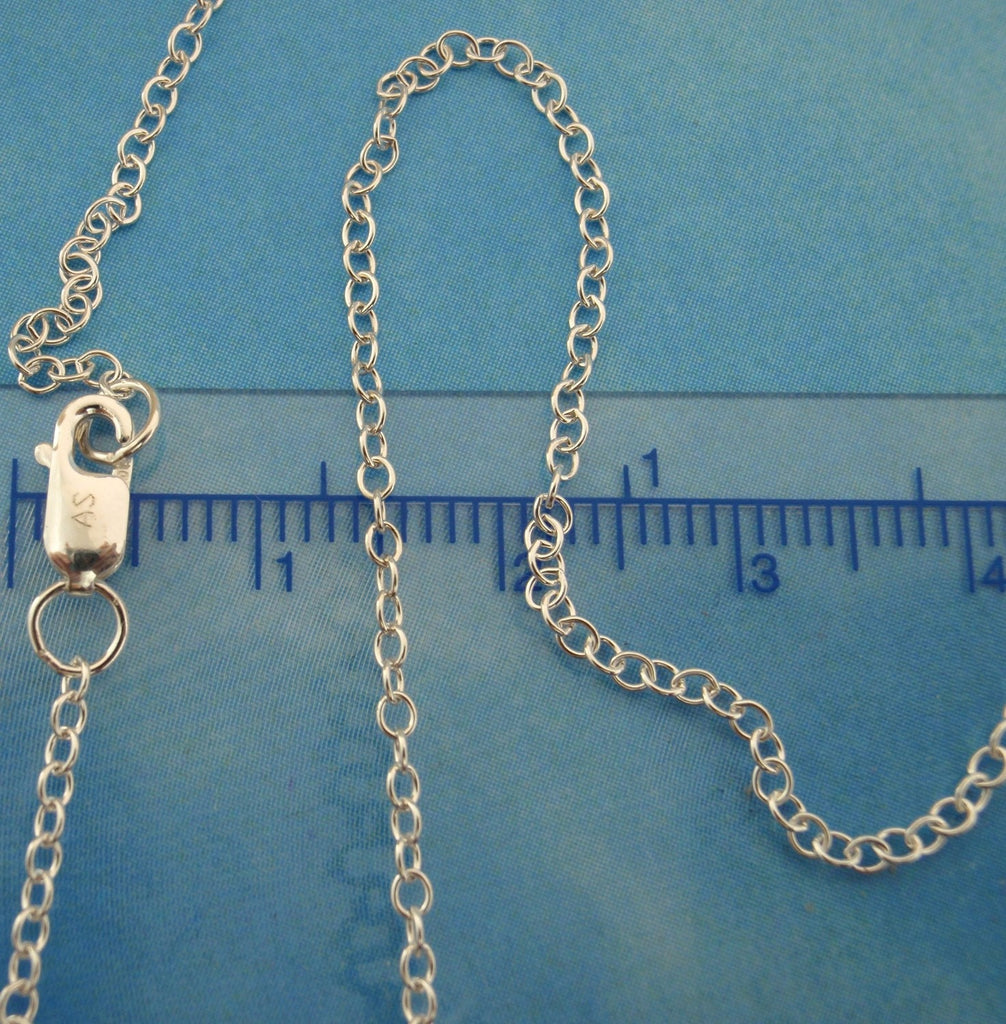 Any Length Necklace Argentium Sterling Silver Medium Cable Chain - 1.7mm