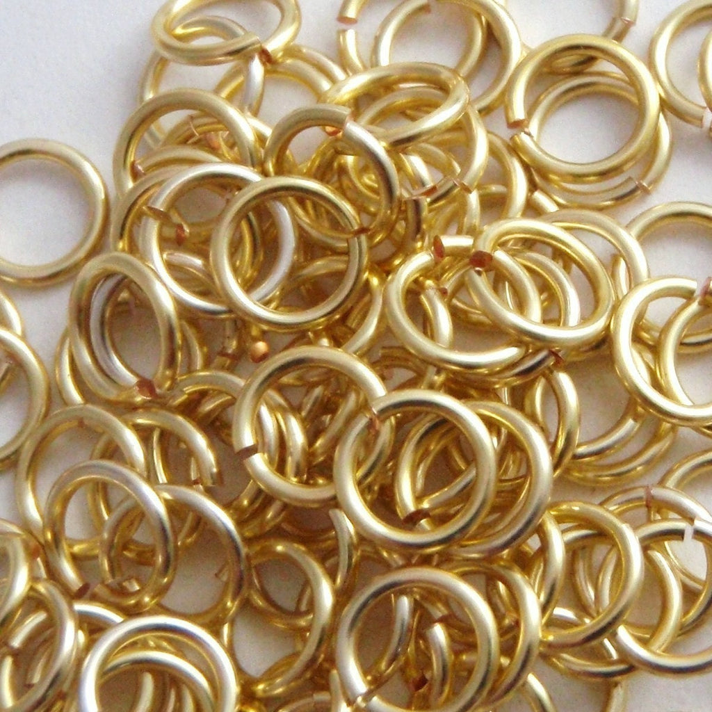 100 Handmade Non Tarnishing Gold Colored Jump Rings You Pick Gauge 14, 16, 18, 20, 22 and 24 Diameter - 100% Guarantee
