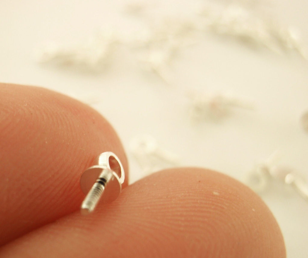 25 Screw Eyes - Silver Plate, Gold Plate or Antique Brass - 7mm X 3mm