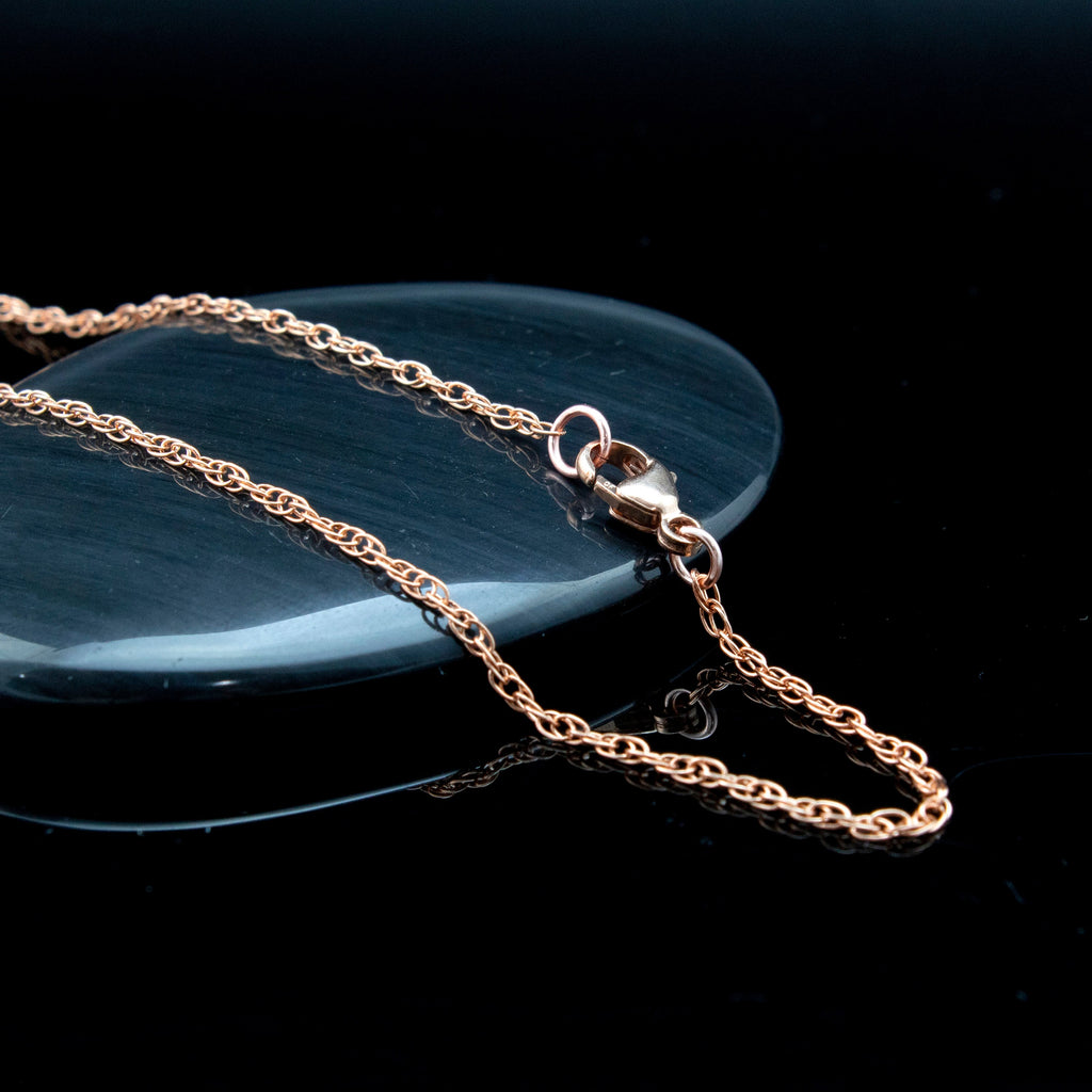 14kt Rose Gold Filled Chain Double Rope 1.4mm - Finished Necklace or By the Foot - Made in the USA