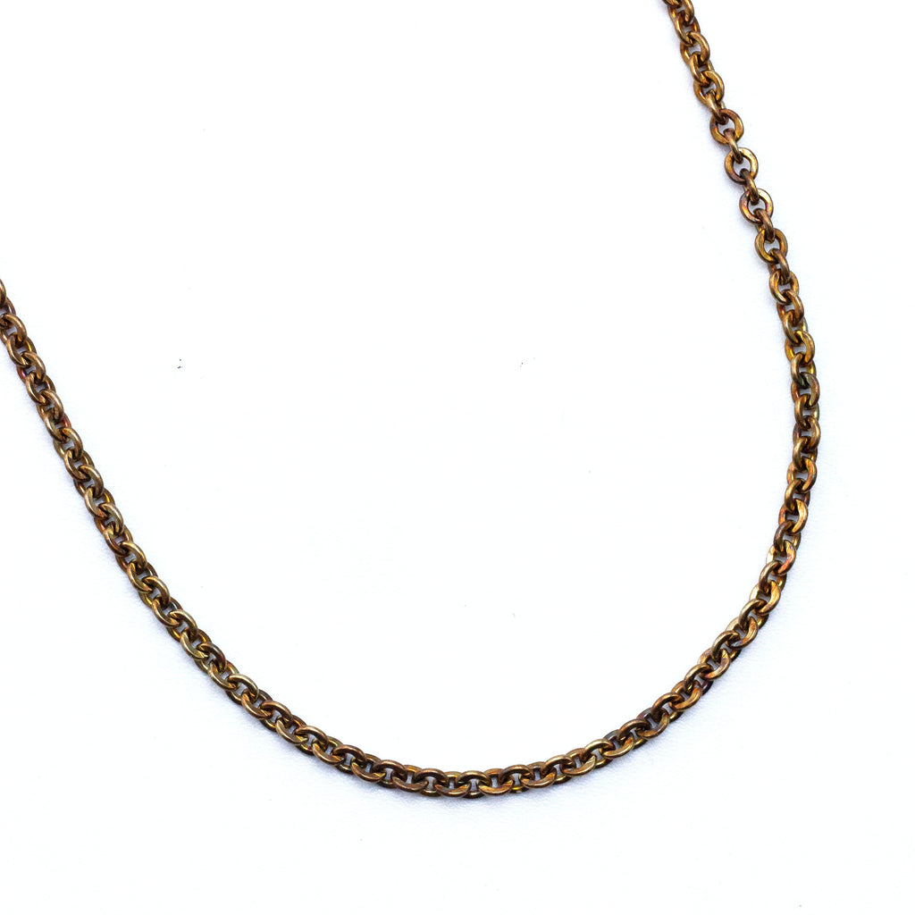 Solid Brass 3.5mm Oval Cable Chain - Matte or Antique By the Foot or Finished - Made in the USA