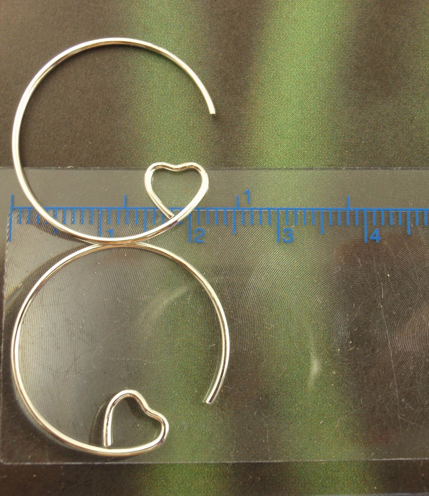 Heart Hoops 5 Pairs in Gold Plate and Silver Plate 23mm
