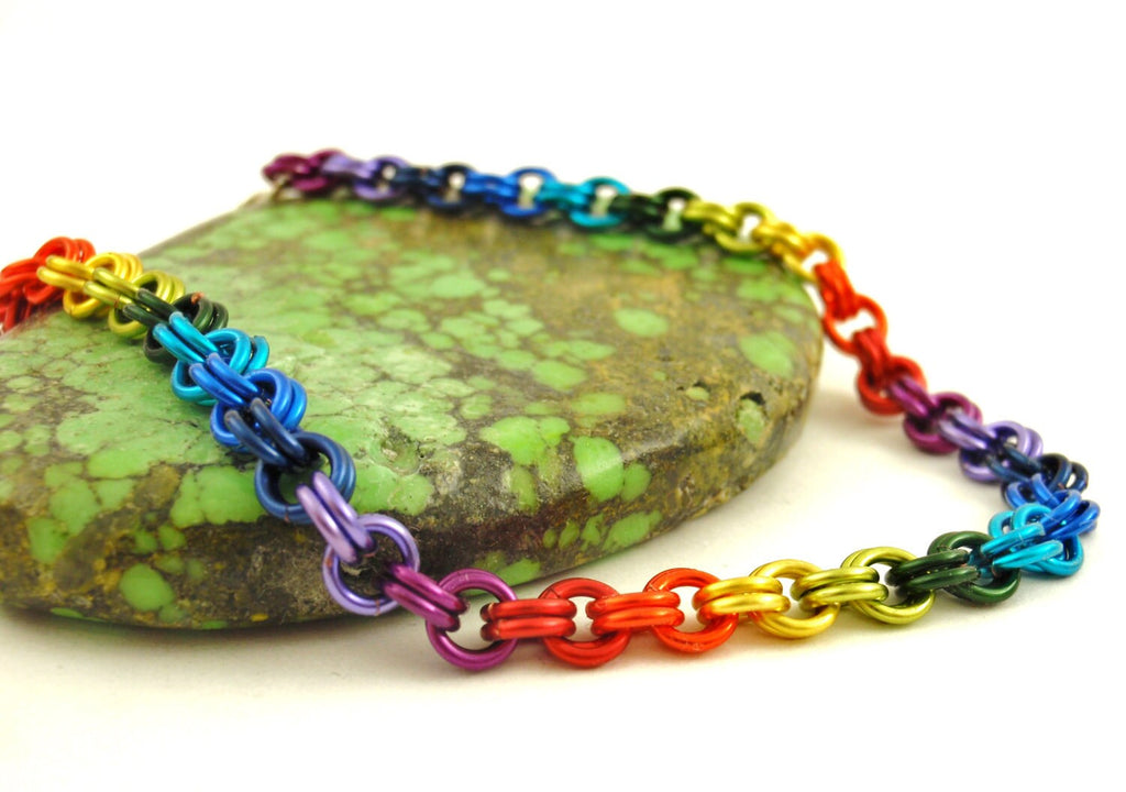 Rainbow Chainmaille Bracelet KIT - Perfect for Beginners - Fun For Experienced Jewelry Makers