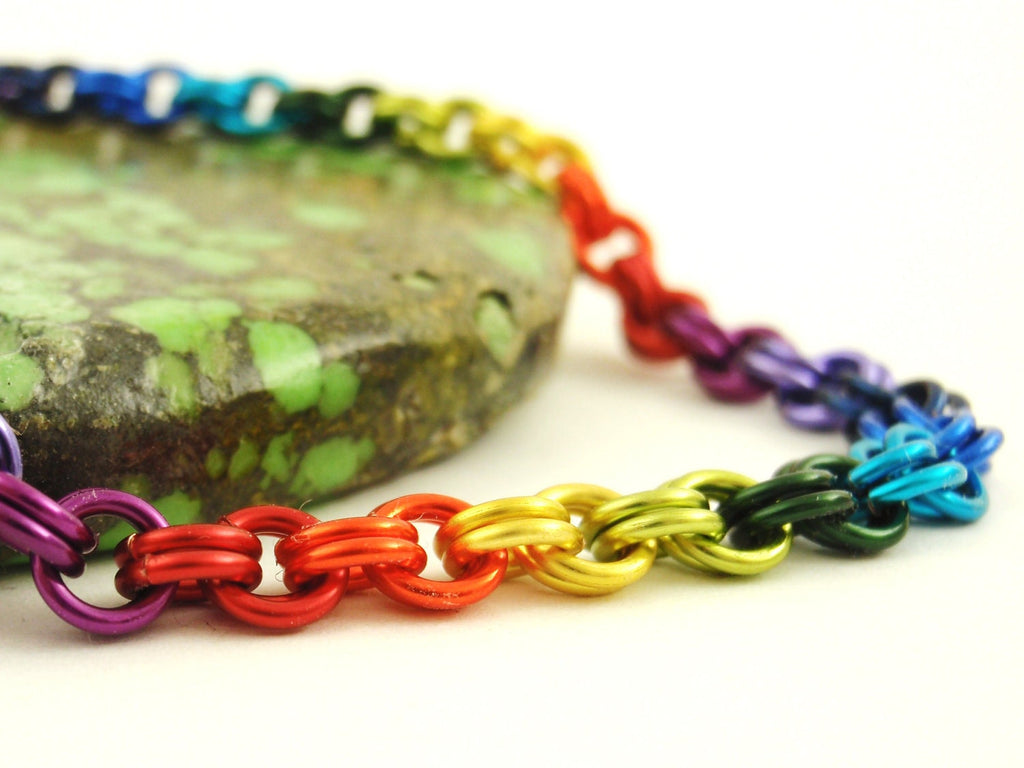 Rainbow Chainmaille Bracelet KIT - Perfect for Beginners - Fun For Experienced Jewelry Makers
