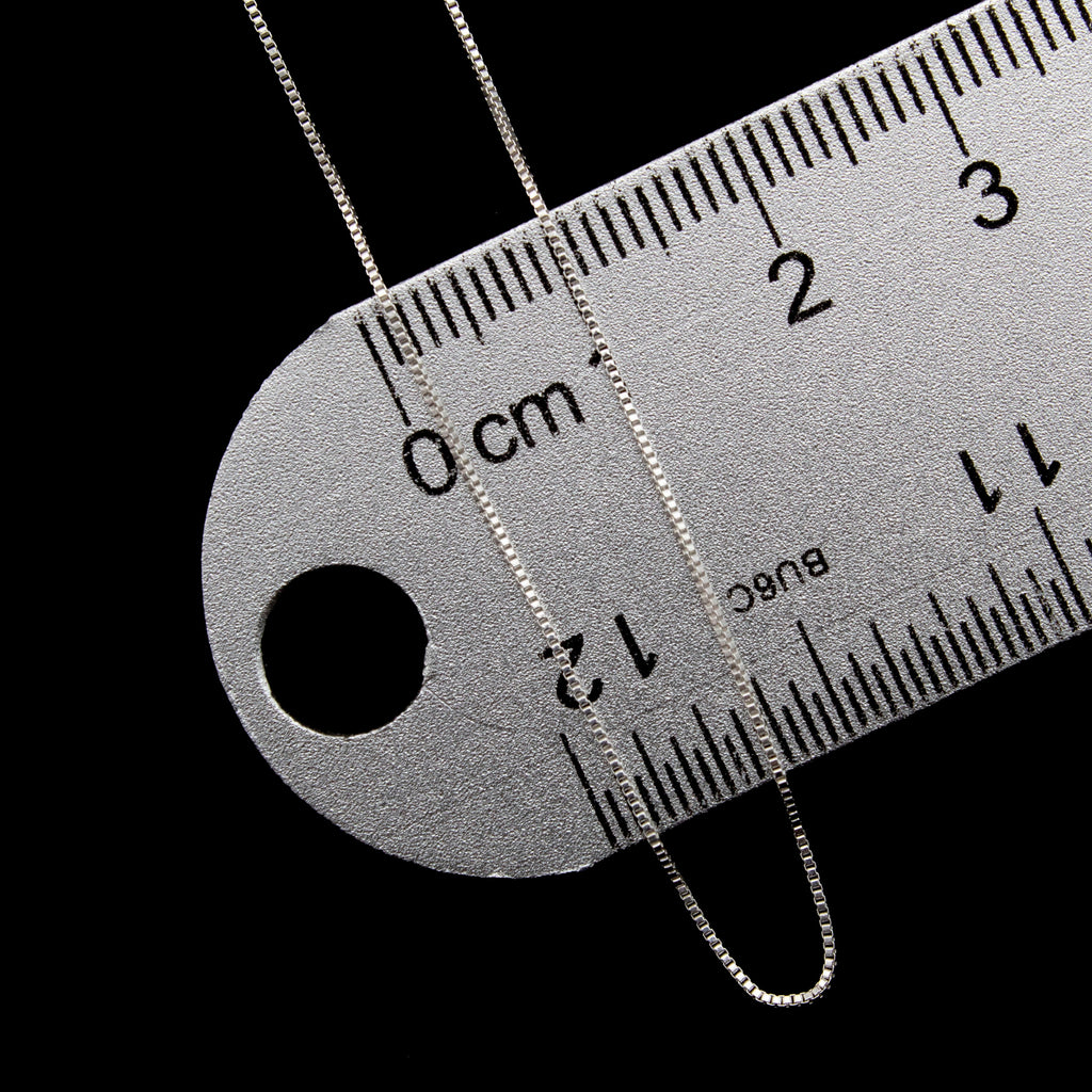 Sterling Silver Square Venetian Box Chain 2.5mm, 1.0mm, 0.6mm - Finished or By The Foot