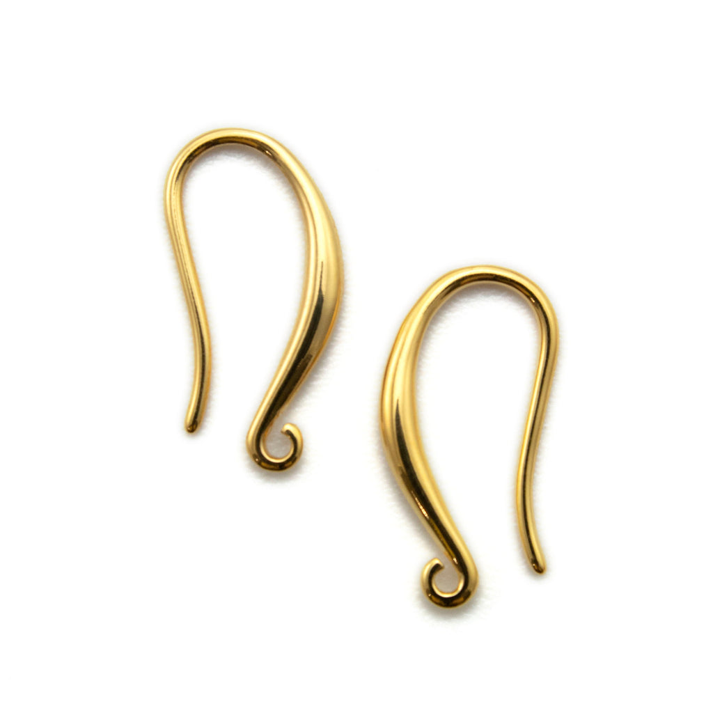 Harp Ear Wires in Silver and Gold Plate