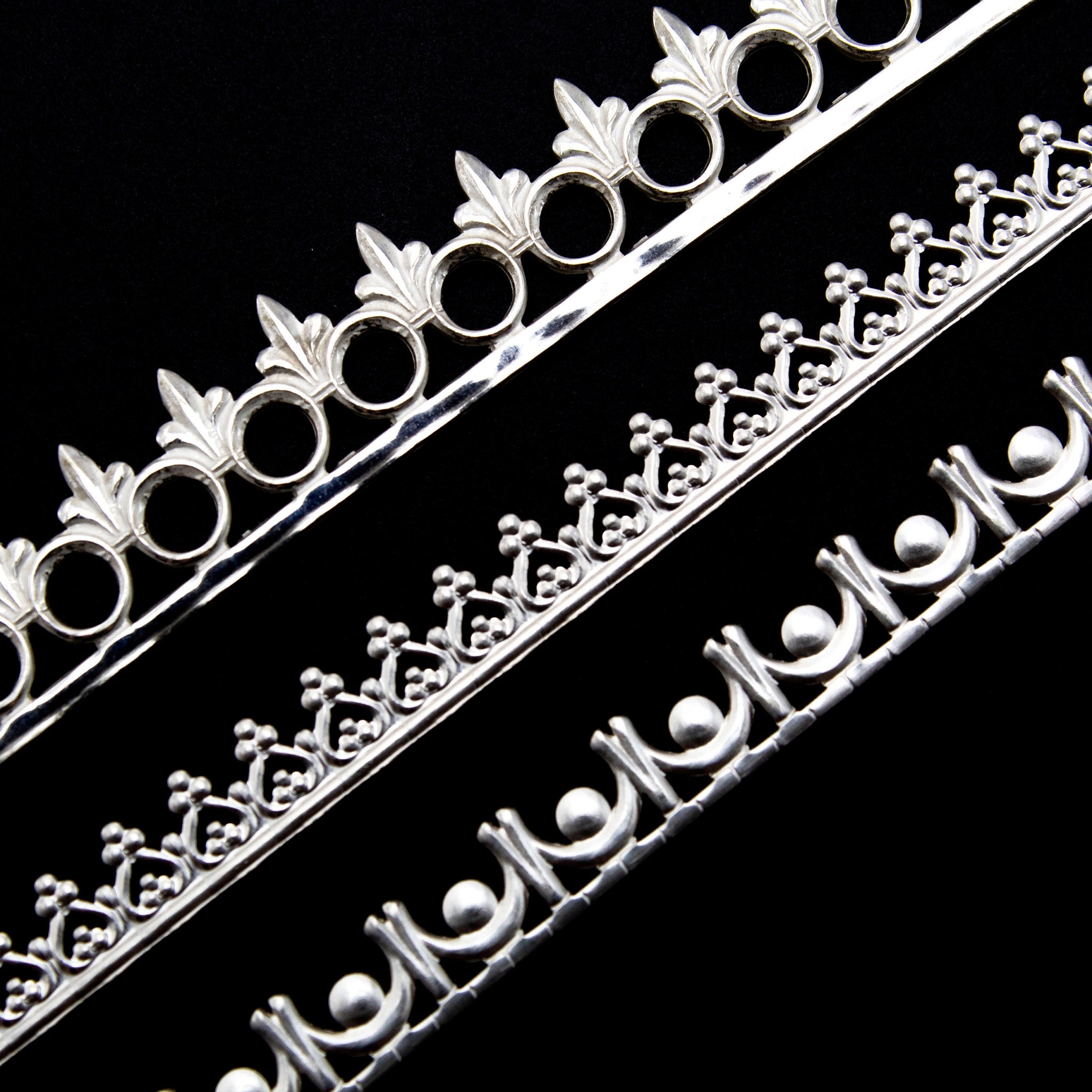Wire Sterling Silver Crown Gallery Strip Made in the USA