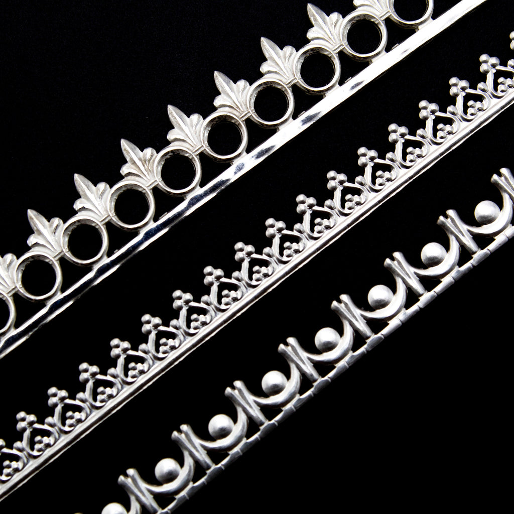 Wire Sterling Silver Crown Gallery Strip - Made in the USA