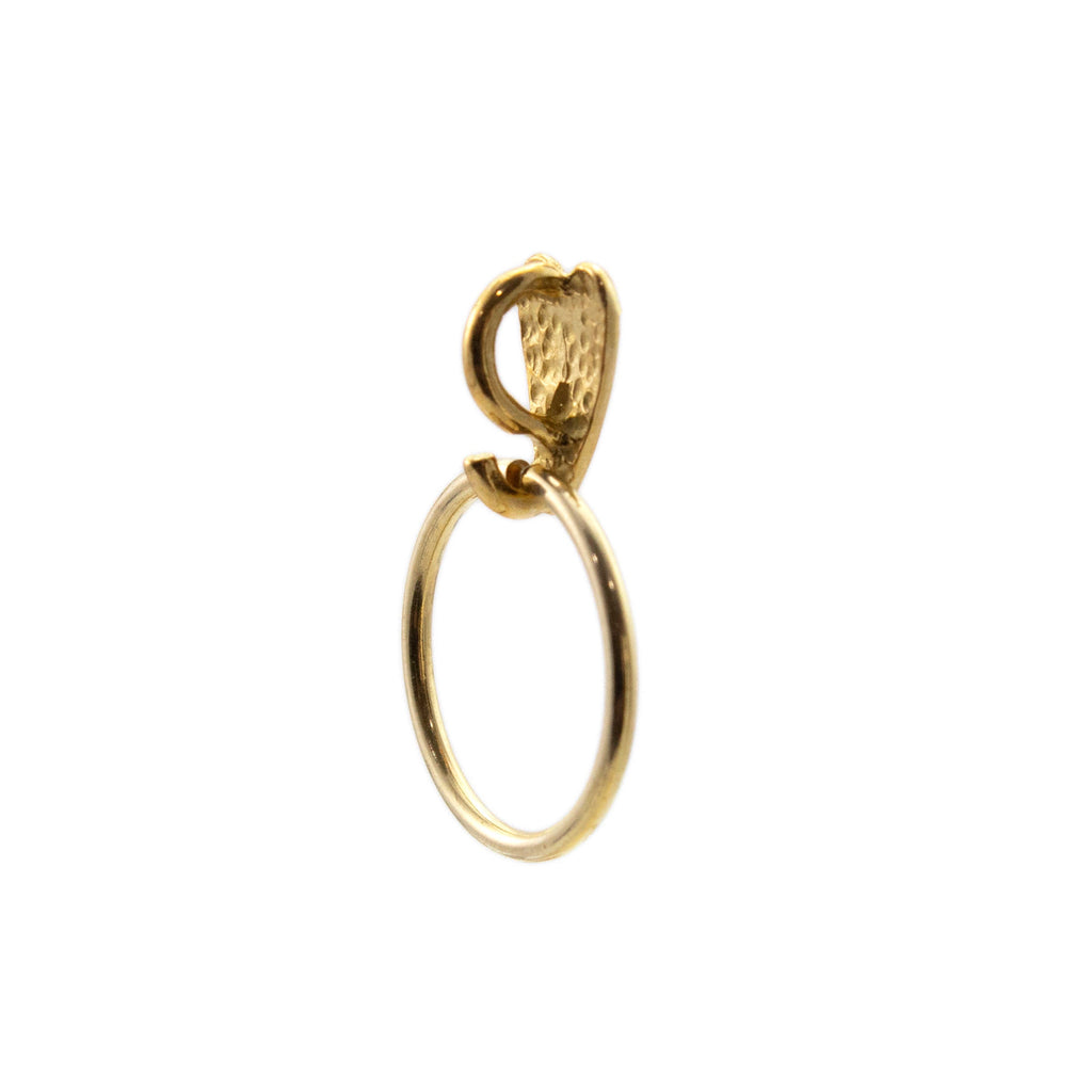 Heart Bails with Hidden Hook 2 - 8mm x 5.5mm - Brass or Sterling Silver - 100% Guarantee