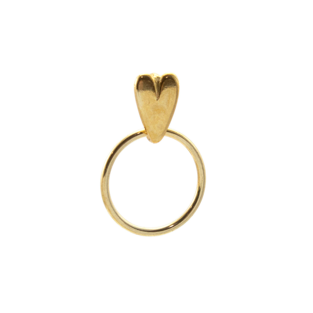 Heart Bails with Hidden Hook 2 - 8mm x 5.5mm - Brass or Sterling Silver - 100% Guarantee