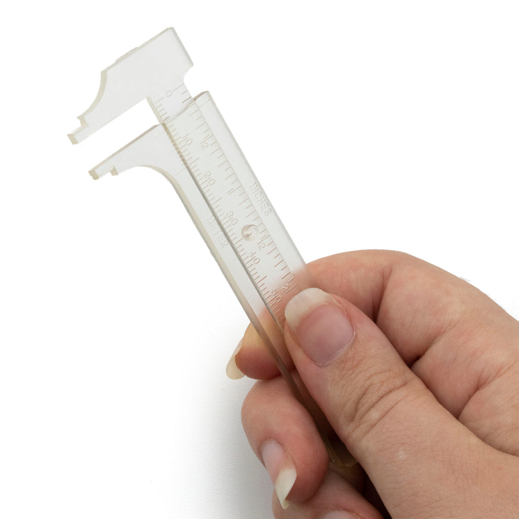 Plastic Slide Calipers - Great for Measuring Jump Rings, Wire and More - Free Jump Ring Sampler Included