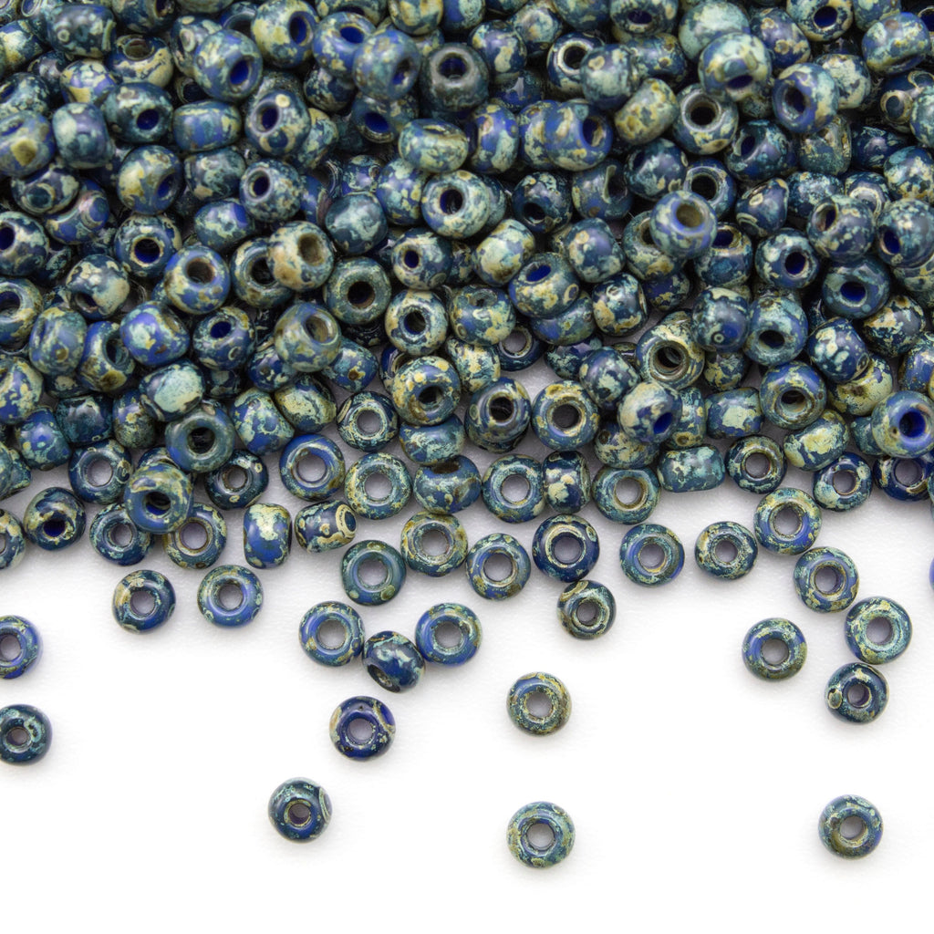 Opaque Dark Teal Picasso Miyuki 6/0 Glass Seed Beads - 100% Guarantee