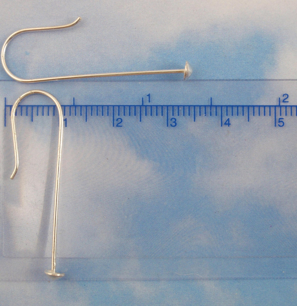 Sterling Silver 35mm long Cheaters Ear Wires - Easy Peasy - Just Add a Bead