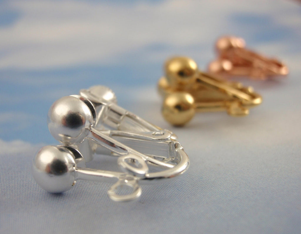 5 Pairs Clip On Earring Findings with Adjustable Screwback - Silver Plate, Gold Plate, Copper, Antique Gold, Gunmetal - These are the Best