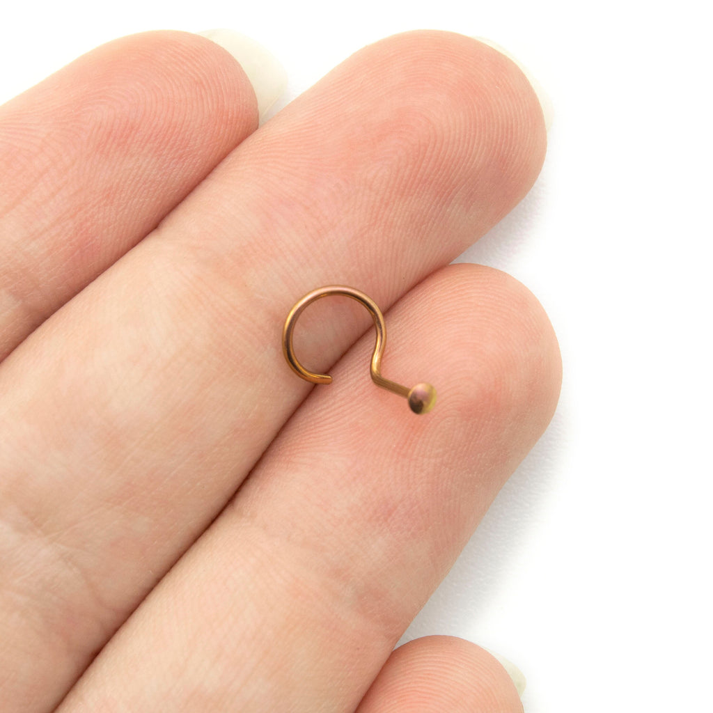 iDot Nose Stud in Niobium - Screw Shaped - Hypo Allergenic