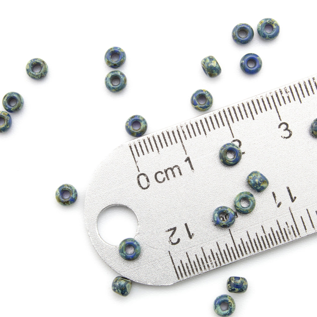 Opaque Dark Teal Picasso Miyuki 6/0 Glass Seed Beads - 100% Guarantee