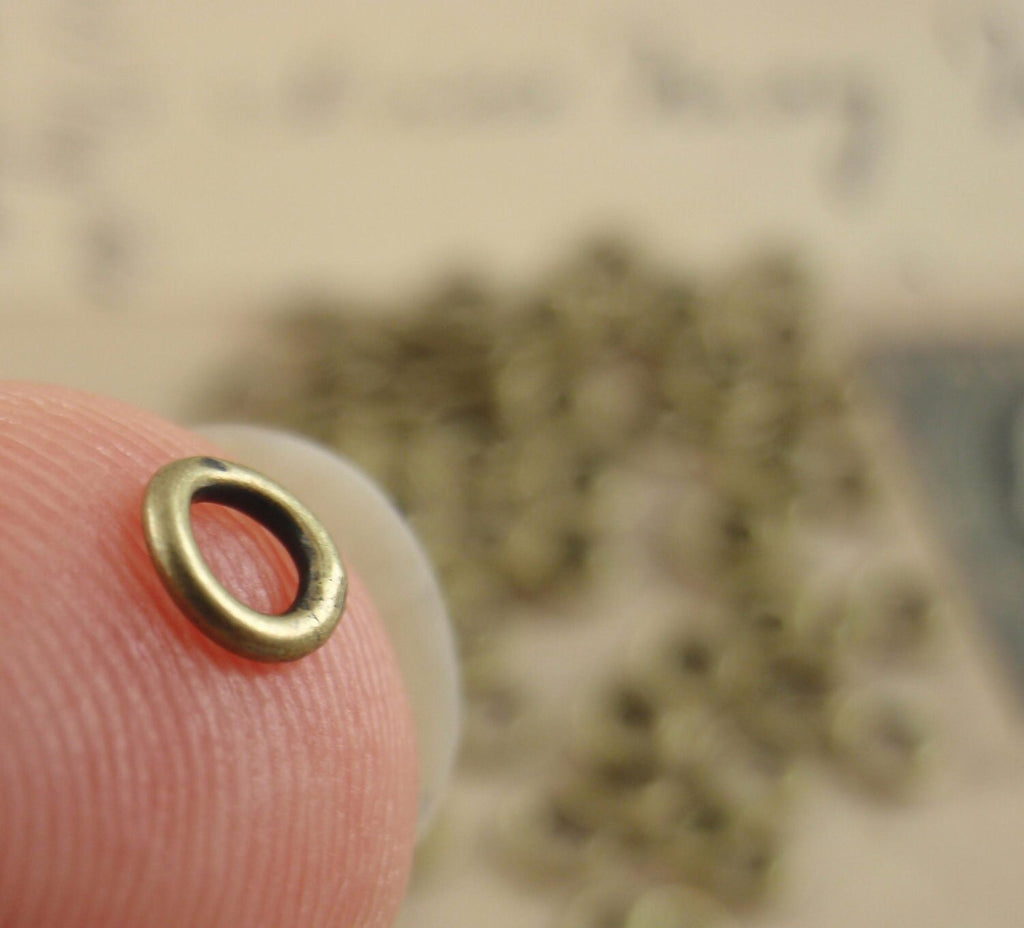 Closed Jump Rings 50 Small Soldered 20 gauge 4mm OD - Antique Gold, Gunmetal, Copper, Silver Plate or Gold Plate -100% Guarantee