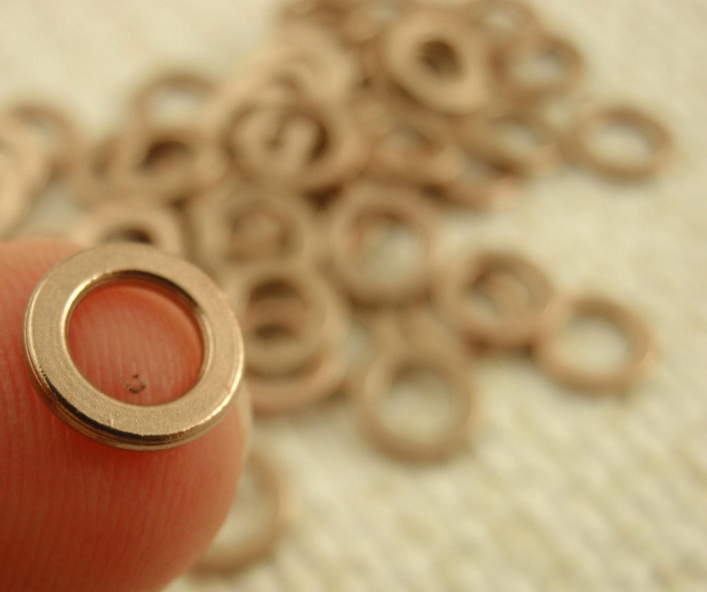 10 Hammered Bronze Jump Rings - Soldered Closed - 16 gauge 8mm OD - Best Commercially Made - 100% Guarantee