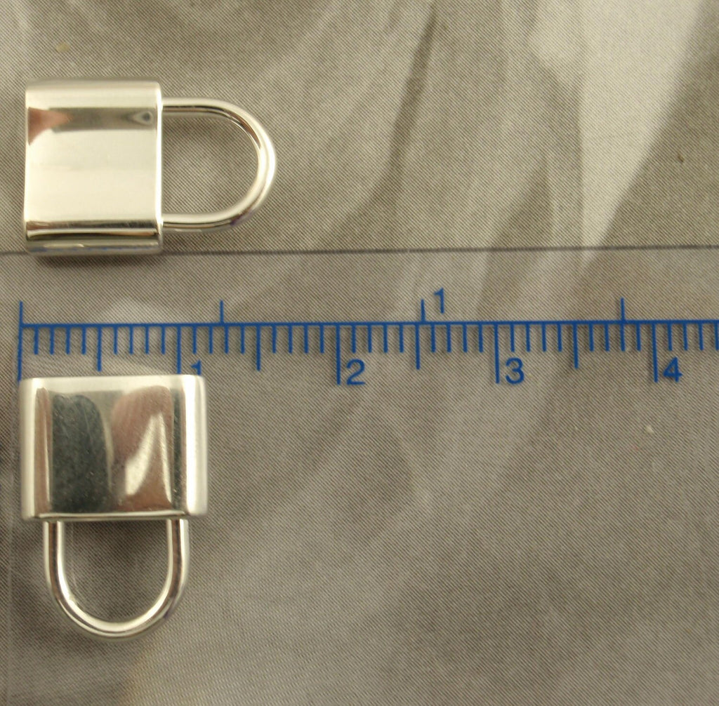 1 Sterling Silver Padlock Clasp - Shiny, Antique, or Black - You Pick Size 12mm, 15mm, 20mm - 100% Guarantee