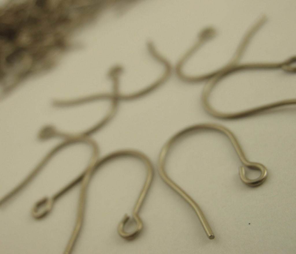 Hypoallergenic Basic Titanium Ear Wires - Silver Grey Tone