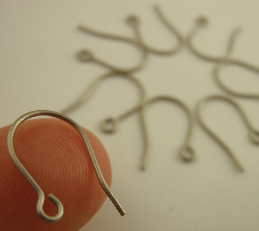 Hypoallergenic Basic Titanium Ear Wires - Silver Grey Tone