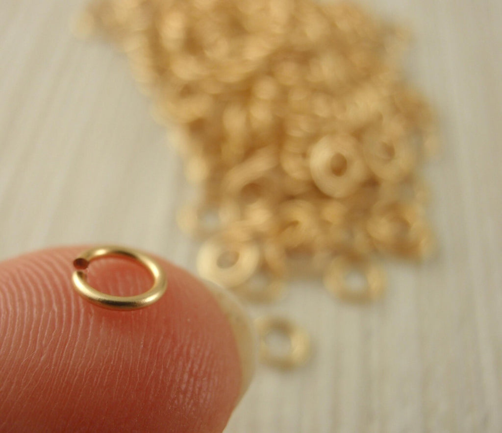 Jump Rings 100 Non Tarnish Silver Plate or Gold Colored 20 gauge - You Choose ID - Handcrafted For Your Creations