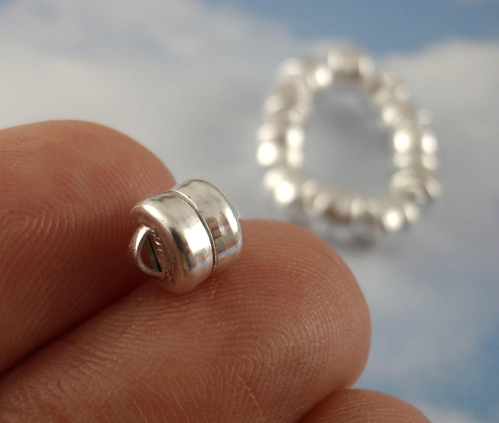 1 Magnetic Clasp - Silver, Gold, Copper, Brass - Super Strong, No Glue, Made in the USA - These Are The Best - 8mm X 7mm