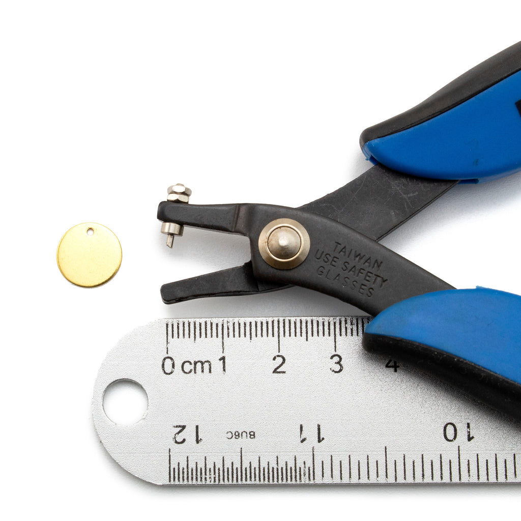 Hole Punch Pliers In Three Sizes - Free Sample of Stamping Discs Included - Replacement Tips Also Available