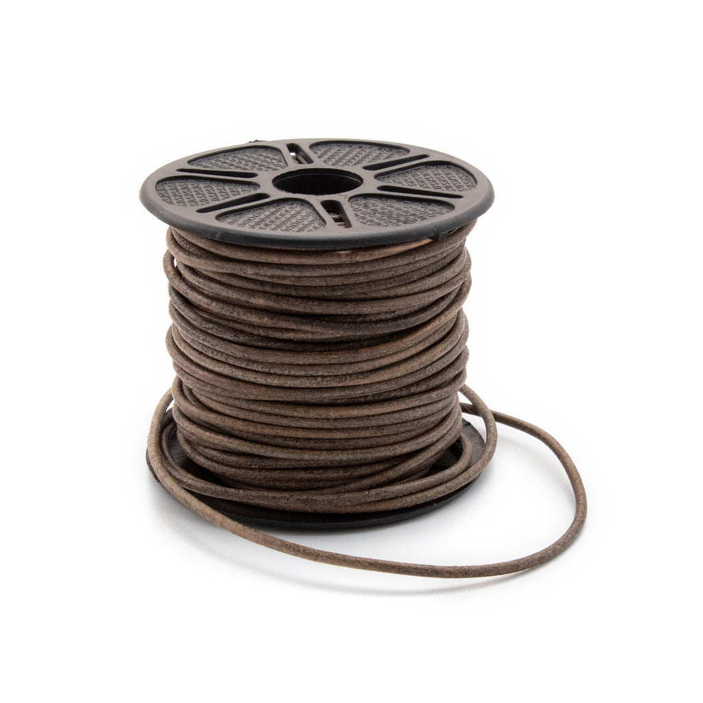 Antique Grey Indian Leather Cord 1mm, 1.5mm, 2mm, 5mm By The Yard