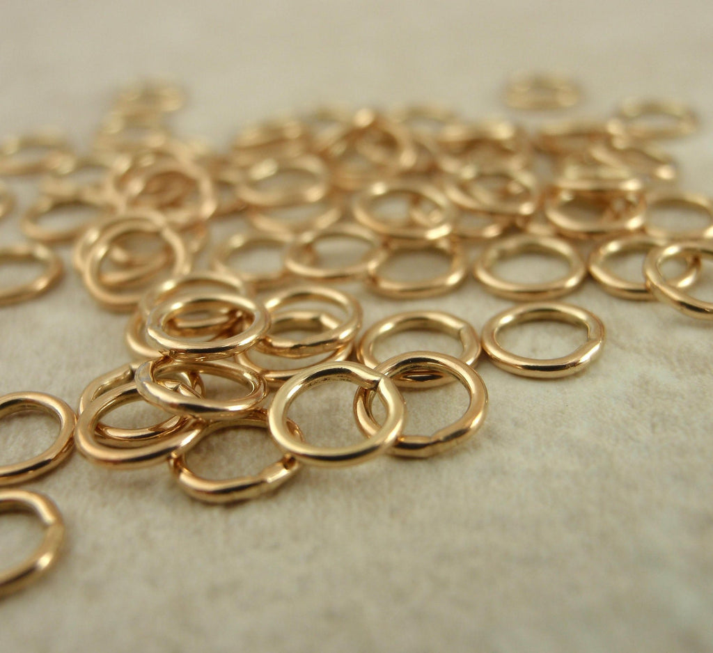 Jump Rings 2 - 14kt Gold Filled Soldered Closed 16, 18, 20, 22 gauge