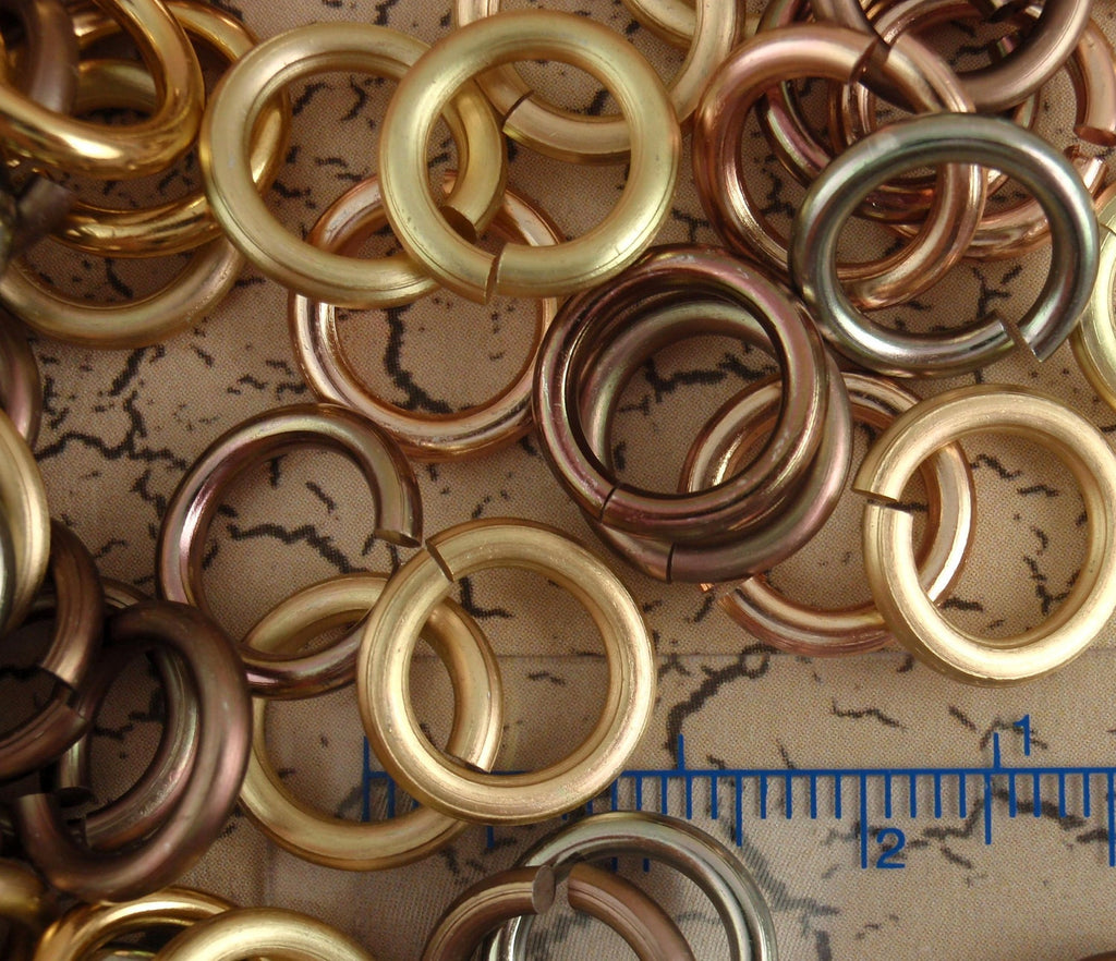 100 Metallic and More Aluminum Jump Rings 14 gauge 10mm OD Economical