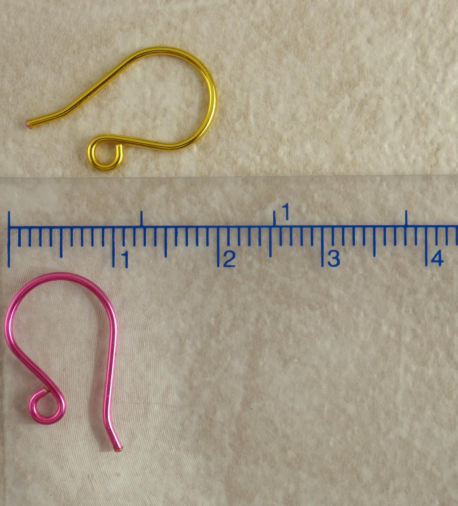1, 3, 5 Pairs Stylish Ear Wires Handmade in Silver, Gold or 40 Colors - You Pick