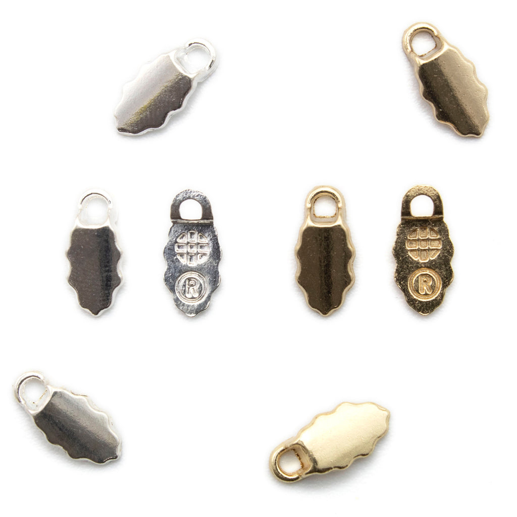Leaf Glue-on Bails - 13mm x 6mm - Gold and Silver Plate - 100% Guarantee