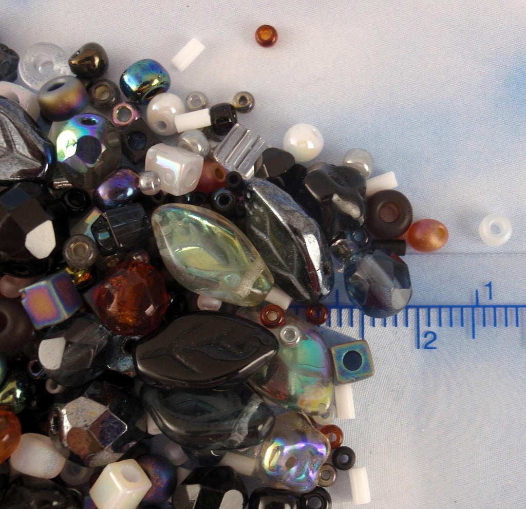 Cobblestone Bead Mix - A SOUP of Japanese Seed Beads and Czech Pressed Glass Beads