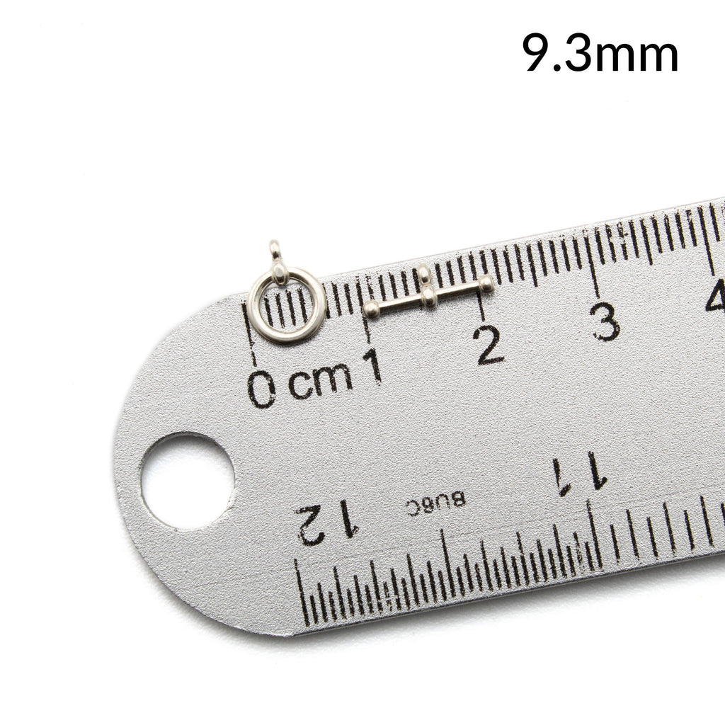 1 Simple Sterling Silver Toggle Clasp - Ball Ends in Shiny Silver, Antique Silver and Black Silver